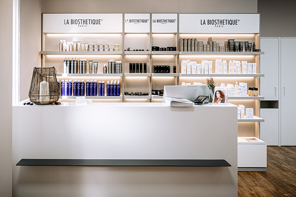 La Biosthétique Produktwand im Salon